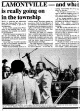 Lamontville and what is really going on in the township