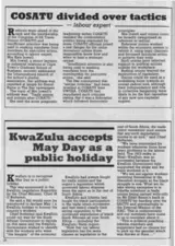 KwaZulu accepts May Day as a public holiday