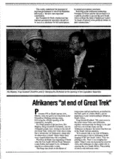 Afrikaners 'at end of Great Trek'