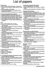 List of Papers (International Conference on Health in Southern Africa, Maputo, Mozambique, 9-15 April, 1990)