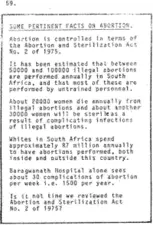 Some pertinent facts on abortion