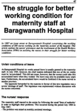 The struggle for better working condition for maternity staff at Baragwanath Hospital