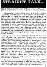 Straight talk ... The spectre of Ethiopianism