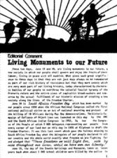 Editorial comment: Living monuments to our future