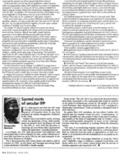 Sacred roots of secular IFP
