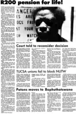 Patons moves to Bophuthatswana