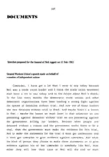 Documents: Speeches prepared for the funeral of Neil Aggett on 13 Feb 1982
