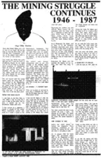 The mining struggle continues 1946 - 1987
