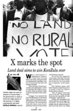X marks the spot: Land deal aims to win Kwa Zulu over
