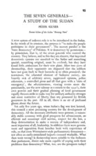 The seven generals: a study of the Sudan
