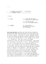 
Meeting between Cape Verde and South Africa: Praia, 23 February 1983
