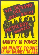 Metal box workers: we demand our jobs back