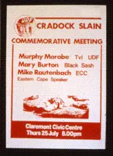 Craddock slain: commemorative meeting