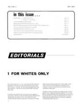 Editorial: For Whites Only 