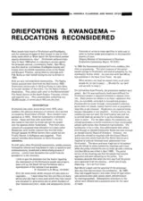 
Driefontein and Kwangema - Relocations Reconsidered 
