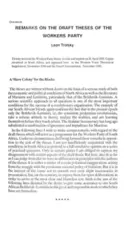 
Remarks on the draft theses of the Workers party
