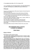 
Welverdiend spells death: a story of overkill
