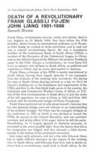
Death of a revolutionary Frank Glass/Li Fu-Jen/John Liang 1901-1988
