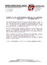 
Statement of the Controversy between the South African and Namibian Government regarding the Walvis Bay 
