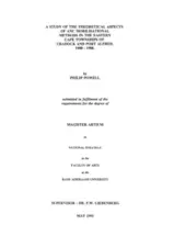 
A study of the theoretical aspects of ANC mobilisational methods in the Eastern Cape Townships of Cradock and Port Alfred, 1980-1988
