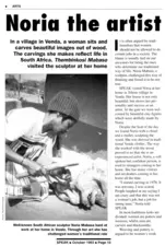 Noria the artist: Noria Mabasa by Thembinkosi Mabaso (SPEAK), October 1993, Johannesburg