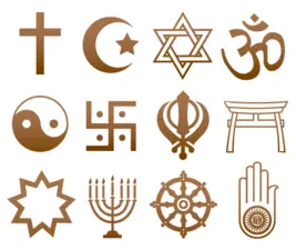 Origins of major world religions reflected in SA