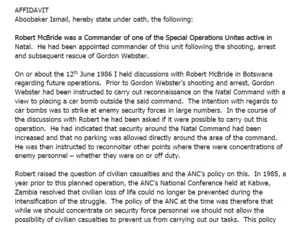 AFFIDAVIT - Aboobaker Ismail
