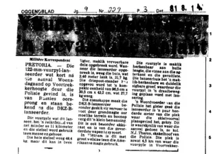 Article in Oggendblad, 14 August 1981