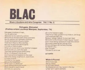 Black Literature and Art Congress Volume 1. No 2, September 1974