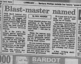 Blast-master named, by Neil Hooper, Sunday Times, 2 August 1987
