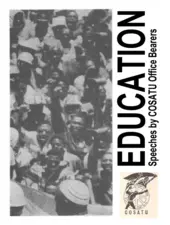 Education Speeches by COSATU Office Bearers