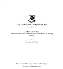 Global revolution and Australian social movements in the long Sixties by Jon Piccini