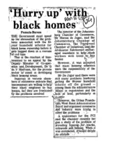 Housing & Hostels Cape 1980 - 1981