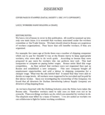 Isisebenzi December 1972 (English Translation)