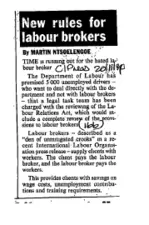 Labour Legislation 1994 - 1995
