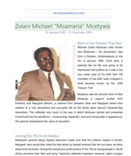 Zolani Michael “Msamaria” Mcetywa: the unassuming activist by Thamsanqa D Malinga