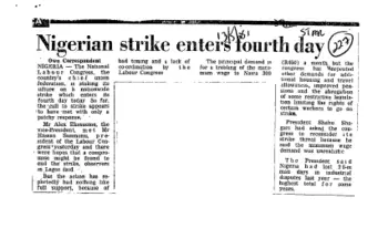 Nigeria Labour 1980 - 1998