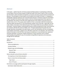 Oral History Thesis by Yuxi Wang (Minzu University of China)