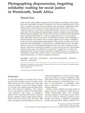 Photographing dispossession, forgetting solidarity: waiting for social justice in Wentworth, South Africa by Sharad Chari