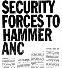 Security Forces to Hammer ANC, The Citizen, 26 October 1988