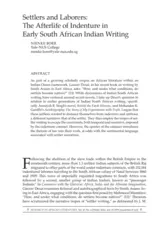 Settlers and Laborers: The Afterlife of Indenture in Early South African Indian Writing by Nienke Boer