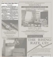 South Africa Bomb Blast Kills 2, New York Times, 25 October 1988