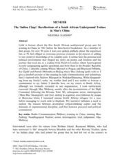 The ‘Indian Chap’: Recollections of a South African Underground Trainee in Mao's China by Nandha Naidoo