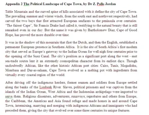 Appendix 2 The Political Landscape of Cape Town, by Dr Z. Pallo Jordan