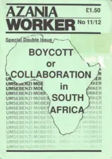 Azania Worker Issue Number 11/12- October 1988
