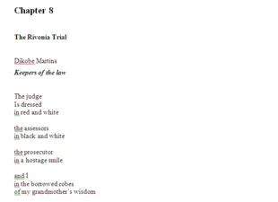 Chapter 8 The Rivonia Trial by Denis Goldberg