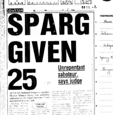 Police station operations, 1986, Sprag given 25, Sowetan, 7 November 1986