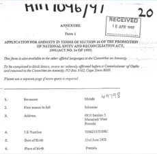  TRC Amnesty Hearings, Johannes Mnisi, Part 3, 8 May 1998