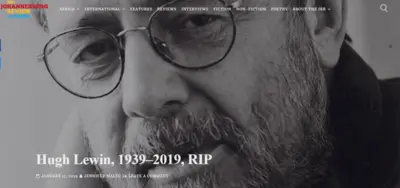 Hugh Lewin, 1939–2019, RIP by Jennifer Malec, 17 January 2019
