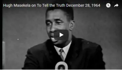 Hugh Masekela on "To Tell the Truth",  28 December 1964